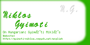 miklos gyimoti business card